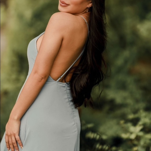 Baby blue bridesmaid / prom dress - Picture 4 of 4